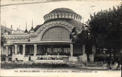 VINTAGE POSTCARD Evian Les Bains the Casino And Gardens