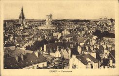 VINTAGE POSTCARD Dijon Panorama