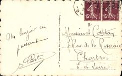 VINTAGE POSTCARD Have Vault Of the College And Statue of Michel Anguier