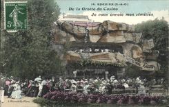 CPA Enghien De La Grotte Du Casino Je Vous Envoie Mes Amities