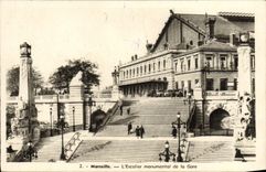 CPA Marseille L'Escalier Monumental De La Gare