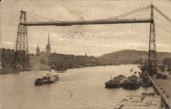 VINTAGE POSTCARD Rouen the Transporter bridge