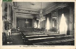 VINTAGE POSTCARD Pougues Water Village halls Of the Casino