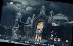 VINTAGE POSTCARD Lille the Palate Branch the Night
