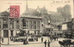 VINTAGE POSTCARD Rheims the Royal Place