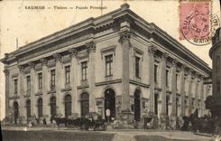 VINTAGE POSTCARD Saumur Theater Principal Frontage