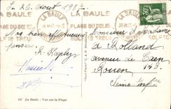 POSTAL MODERNA La Baule visto en la playa