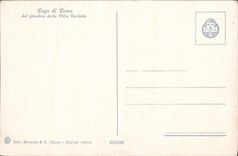 VINTAGE POSTCARD Lago Di Como Dal Giardino Della Dilla Carlotta