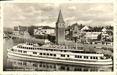 VINTAGE POSTCARD Lindau Am Hafen Boat