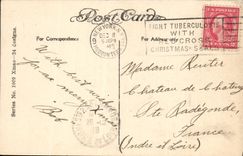 VINTAGE POSTCARD Greetings Off The Season Boat