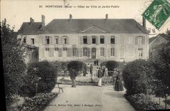 CPA Mortagne Hotel De Ville Et Jardin Public