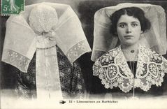 CPA Limousines En Barbichet Femmes Folklore