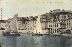 CPA La Sante Consigne Et Fort Richelleu Cette Bateaux