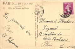 CPA Paris En Flanant L'Arc De Triomphe De I'Etoile