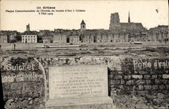 CPA Orleans Plaque Commemorative De I'Entree De Jeanne d'Arc a Orleans 