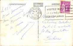 Hoteles de Metz de la POSTAL de la VENDIMIA de la metrópoli de los hoteles de la estación