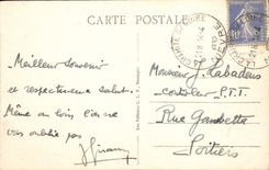 VINTAGE POSTCARD Pougues Bellevue Water and the Refreshment bar