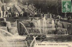 CPA Saint Cloud La Grande Cascade Les grandes eaux 