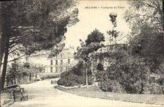 VINTAGE POSTCARD Beziers Fountain of Titan