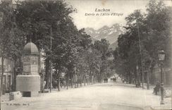 VINTAGE POSTCARD Luchon Entered of the Alley of Etigny