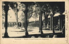 VINTAGE POSTCARD Toulouse Museum Large cloister of Augustins
