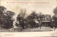 CPA Toulouse Le Grand Rond Statue de Clemence Pzaure 