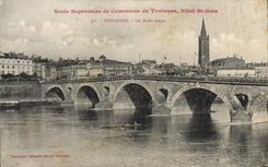 VINTAGE POSTCARD Toulouse Hotel St Jean National college of business