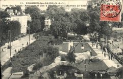 CPA Enghien les Bains Parc des Roses Restaurant des 4 pavillons et l'avenue de ceinture 