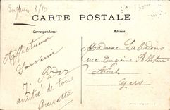 VINTAGE POSTCARD Enghien les Bains Park of the Roses Restoring of the 4 houses and the avenue of belt