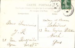 CPA Agen Pont Canal et Tunnel Train Coiffure Gasconne Folklore