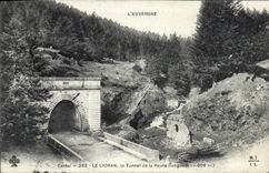 VINTAGE POSTCARD Lioran the Tunnel of the Road