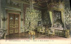 VINTAGE POSTCARD Palate De Fontainebleau the Palate Room of Marie Antoinette