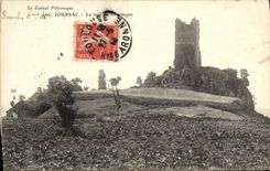 VINTAGE POSTCARD Joursac the Tower of Merdogne