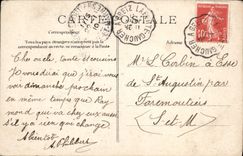 VINTAGE POSTCARD a hello of Morcerf Airship Zeppelin