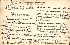 POSTAL Legue Brieuc santo de la VENDIMIA la torre de Guet de la playa de la manija a la virgen de la entrada de un vapor al puerto de Bequeaths