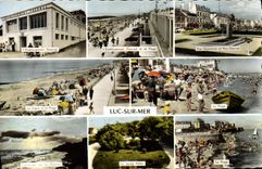 CPM Luc sur Mer Etablissement thermal Rue Guynemer et Rue Charcot La plage 
