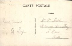 POSTAL Croisic de la VENDIMIA una esquina de la playa del puerto