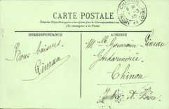 VINTAGE POSTCARD Langeais the Castle Interior Frontage