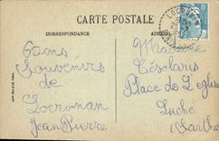 VINTAGE POSTCARD Interior Locronan of the Church Detail of the Pulpit