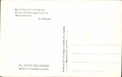CPM Au soleil des Landes Type de Landaise au puits Folklore 