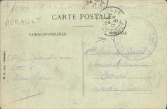 VINTAGE POSTCARD Lodeve the Esplanade