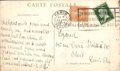 VINTAGE POSTCARD Paris Places Harmony the Fountains and the obelisk Flamme living room of the Domestic Apparatuses Champ de Mars