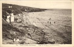 VINTAGE POSTCARD Holy Gildas of Rhuys Beach of Kerfugo and dimension of Kercambre