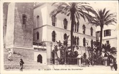 Paladar de Argel de la POSTAL de la VENDIMIA del invierno del gobernador