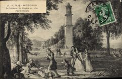 Nube santa de la POSTAL de la VENDIMIA la linterna de Diogene en 1820 según Develly