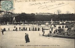 CPA Paris Jardins Et Bassin Du Luxembourg