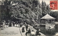 VINTAGE POSTCARD Paris Park of the Chaumont Hillocks