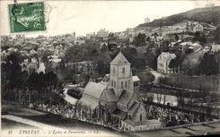 CPA Etretat L'Eglise et Panorama
