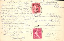 VINTAGE POSTCARD Sallanches and the Chain of Mont Blanc