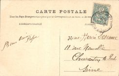 POSTAL de la VENDIMIA los Pyrenees campesinos que van al folklore de la mula del asno del mercado